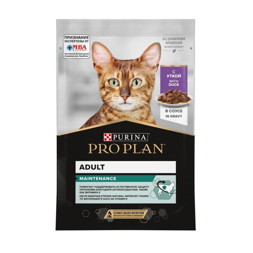 Purina: Pro Plan Adult Консервы для взрослых кошек, утка в соусе, пауч, 85 гр